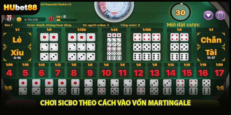 Chơi sicbo theo cách vào vốn Martingale