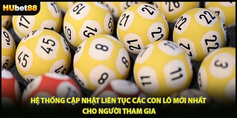 Hệ thống cập nhật liên tục các con lô mới nhất cho người tham gia