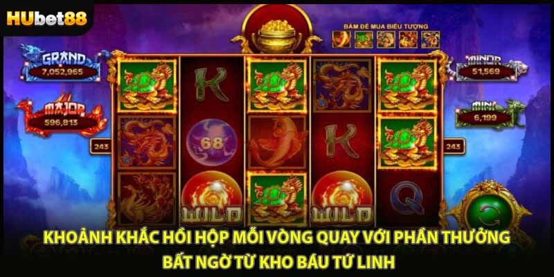 Khoảnh khắc hồi hộp mỗi vòng quay với phần thưởng bất ngờ từ kho báu tứ linh