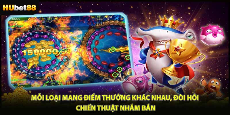 Mỗi loại mang điểm thưởng khác nhau, đòi hỏi chiến thuật nhắm bắn